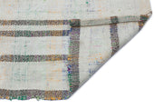 Girit Beige Striped Wool Handmade Area Rug 3'5" x 8'10"