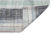 Girit Beige Striped Wool Handmade Area Rug 5'8" x 6'7"
