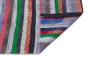 Girit Multy Striped Wool Handmade Area Rug 3'10" x 8'10"