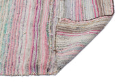 Girit Beige Striped Wool Handmade Area Rug 5'9" x 8'11"