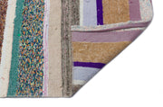 Girit Beige Striped Wool Handmade Area Rug 4'3" x 11'4"