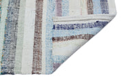 Girit Beige Striped Wool Handmade Area Rug 3'2" x 9'2"