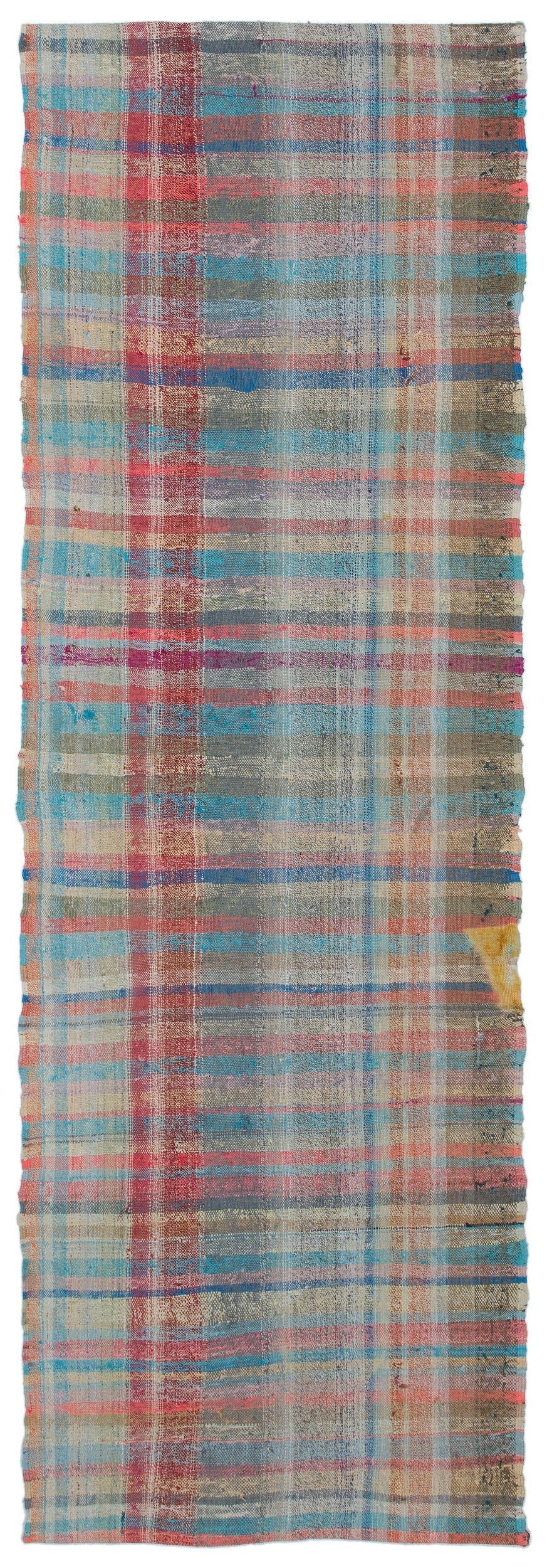 Girit 32621 Grey Striped Wool Handmade Area Rug 2'9" x 8'2"