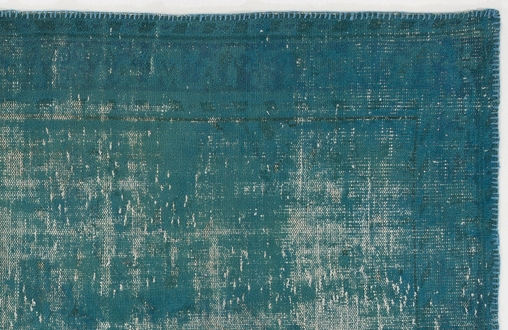 Atina Turquoise Vintage Wool Handmade Area Rug 5'0" x 8'8"