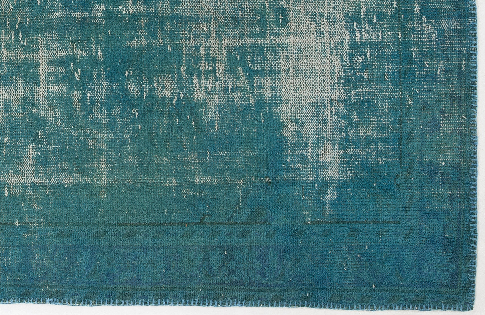 Atina Turquoise Vintage Wool Handmade Area Rug 5'0" x 8'8"