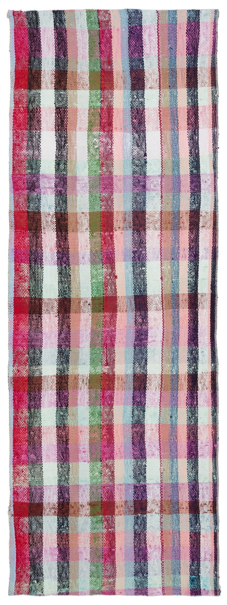 Girit Beige Striped Wool Handmade Area Rug 2'9" x 7'6"
