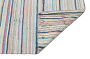 Girit Beige Striped Wool Handmade Area Rug 2'9" x 7'10"