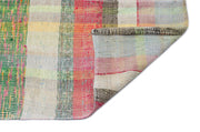 Girit Beige Striped Wool Handmade Area Rug 2'10" x 8'6"
