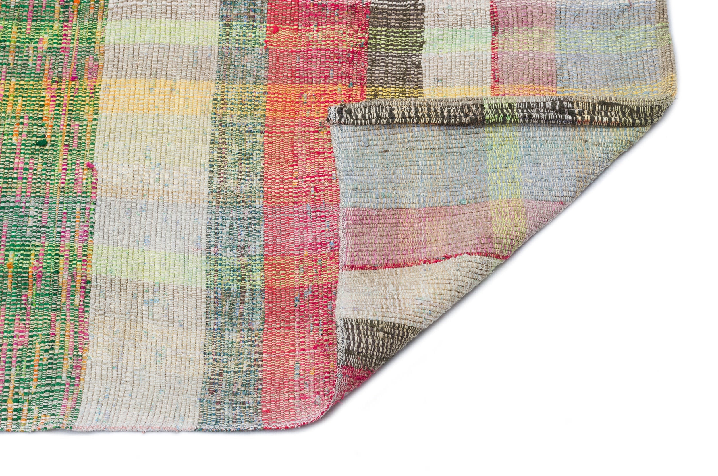 Girit Beige Striped Wool Handmade Area Rug 2'10" x 8'6"