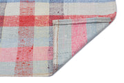 Girit Beige Striped Wool Handmade Area Rug 2'4" x 8'2"