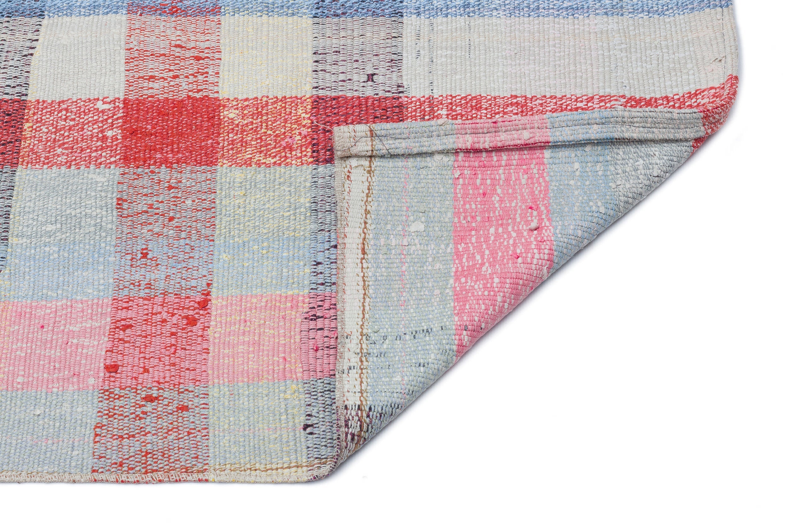 Girit Beige Striped Wool Handmade Area Rug 2'4" x 8'2"