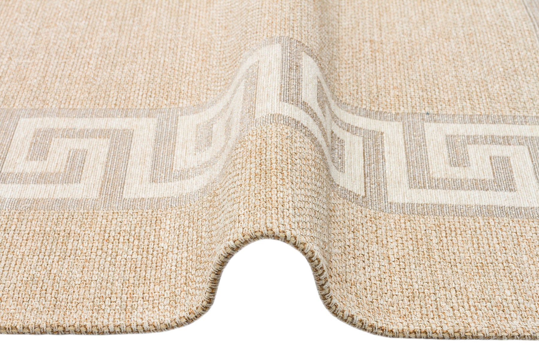 Cotton Kilim Rug – Beige Geometric Woven Flatweave Area Rug Non Slip