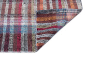 Girit Brown Striped Wool Handmade Area Rug 3'0" x 8'6"