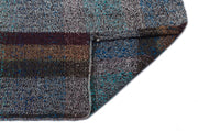 Girit Grey Striped Wool Handmade Area Rug 3'7" x 8'1"