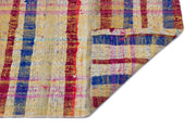 Girit Yellow Striped Wool Handmade Area Rug 1'11" x 8'0"