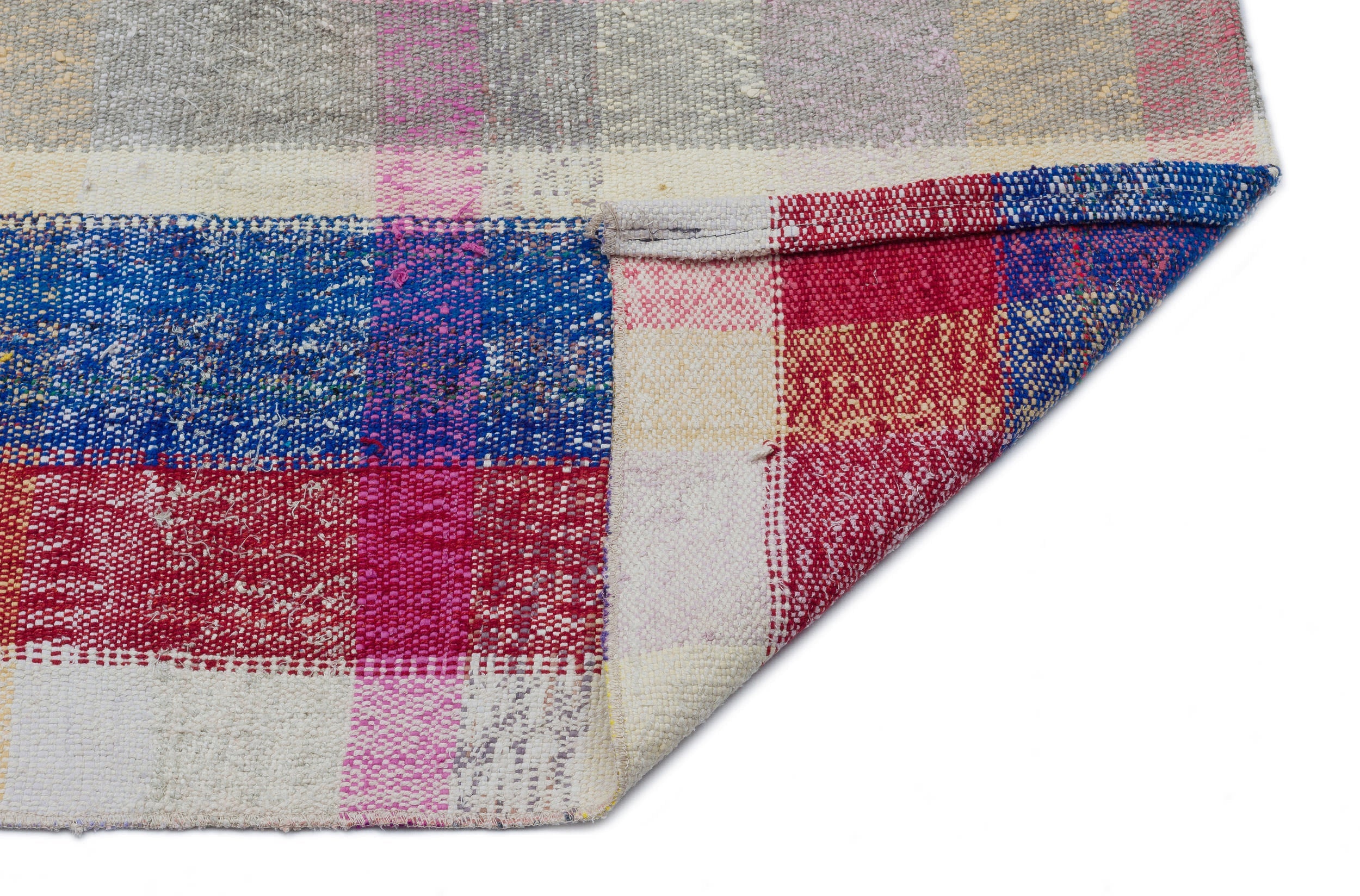 Girit Beige Striped Wool Handmade Area Rug 3'10" x 8'4"