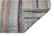 Girit Beige Striped Wool Handmade Area Rug 2'4" x 11'2"