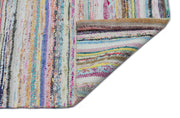 Girit Beige Striped Wool Handmade Area Rug 5'10" x 10'7"