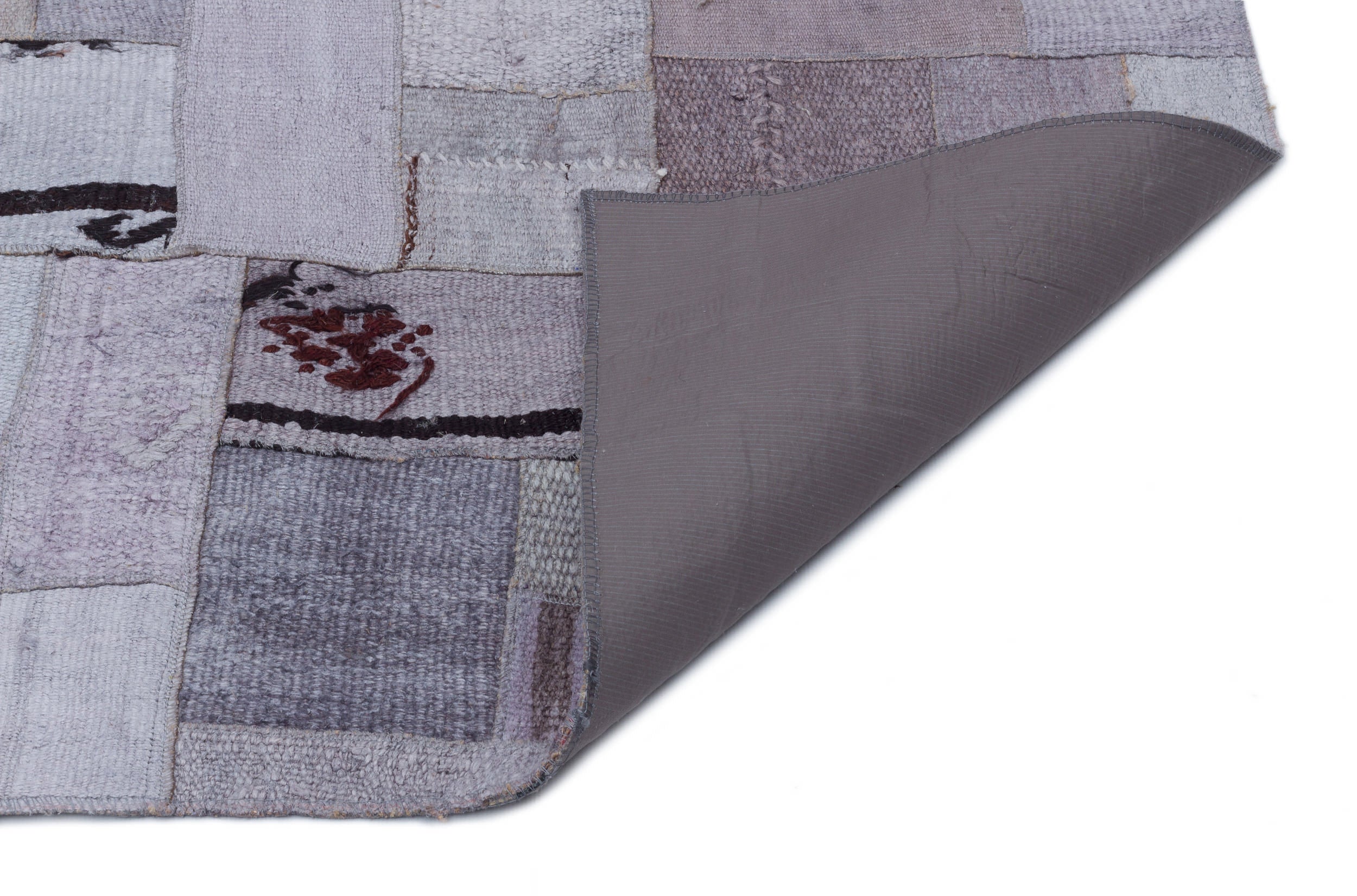 Teselya 32956 Beige Patchwork Wool Handmade Area Rug 5'3" x 7'7"