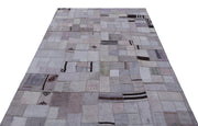 Teselya 32956 Beige Patchwork Wool Handmade Area Rug 5'3" x 7'7"