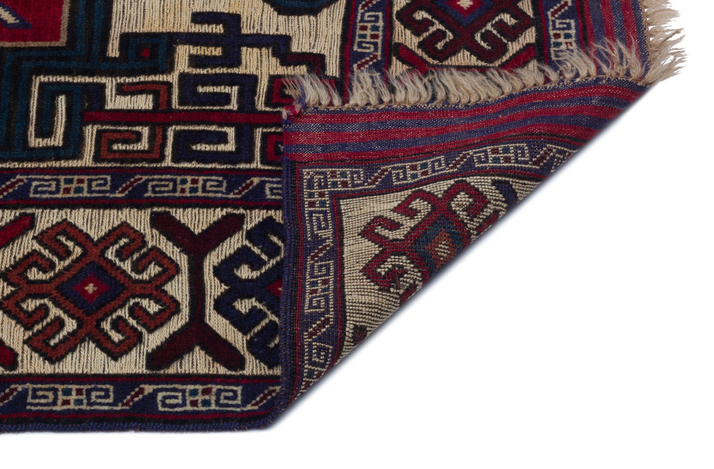 Kavala Red Classic Wool Handmade Area Rug 4'2" x 6'6"