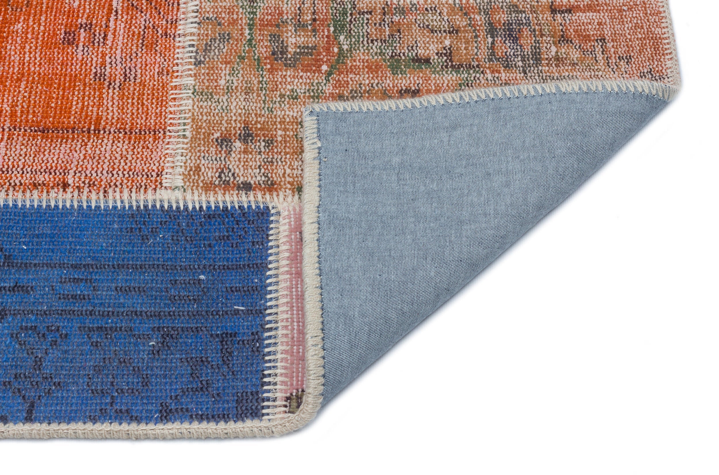 Iskece 33334 Beige Patchwork Wool Handmade Area Rug 2'7" x 4'11"