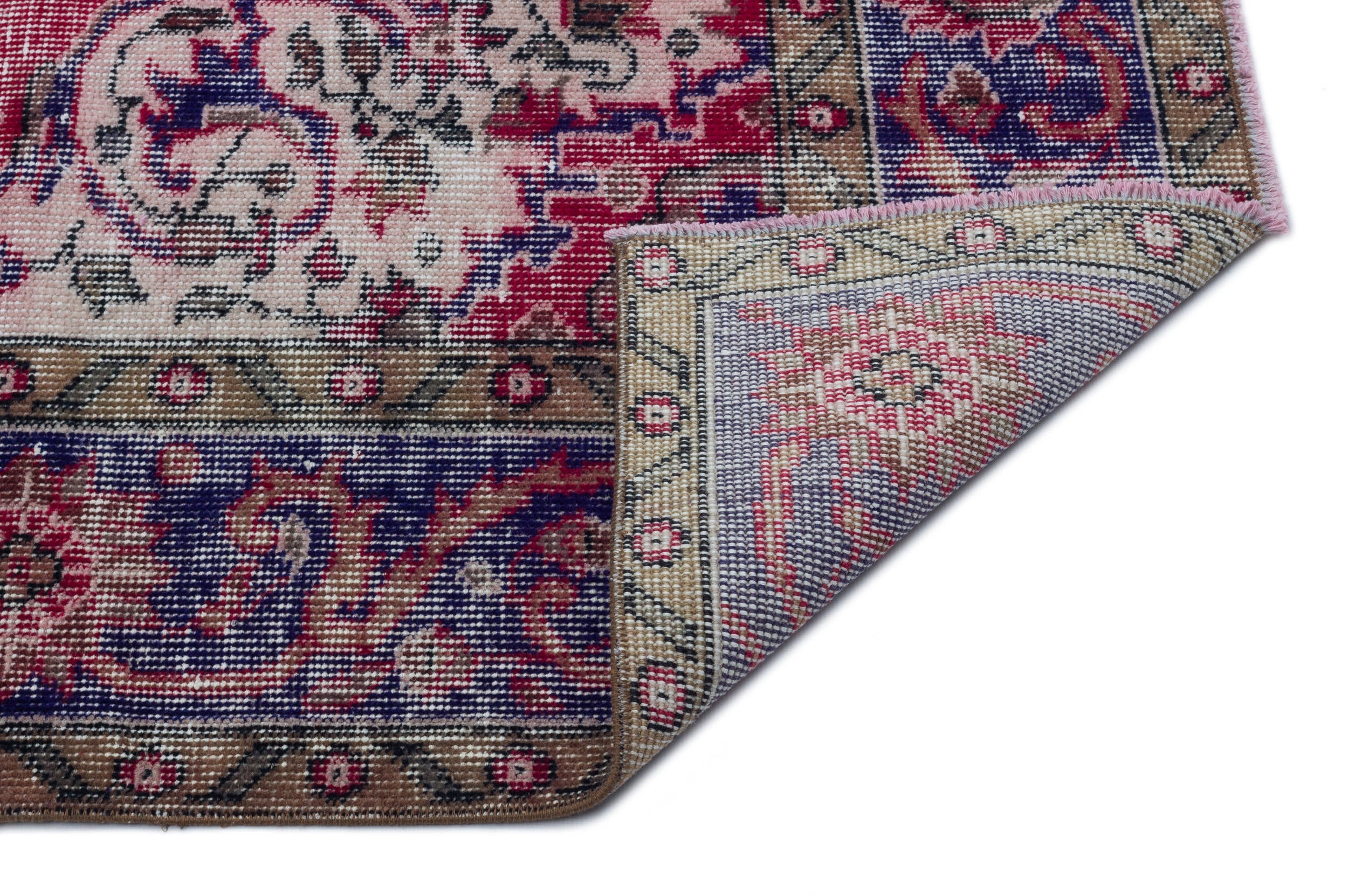 Atina Red Classic Wool Handmade Area Rug 5'11" x 9'3"