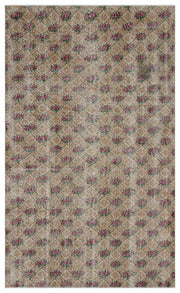 Atina Brown Geometric Wool Handmade Area Rug 5'2" x 8'10"
