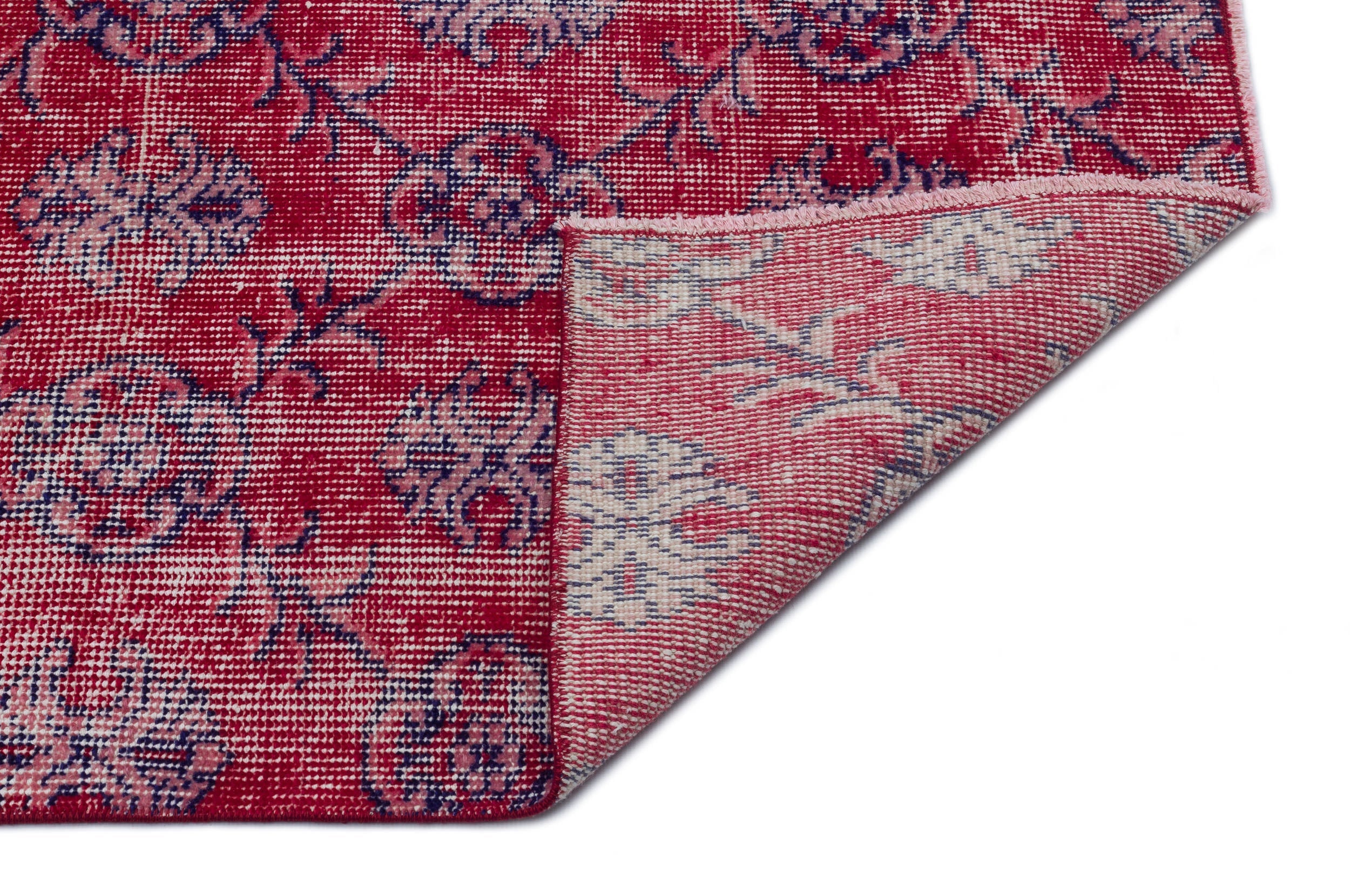 Atina Red Vintage Wool Handmade Area Rug 6'5" x 10'0"
