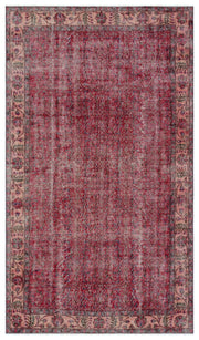 Atina Red Vintage Wool Handmade Area Rug 5'6" x 8'7"