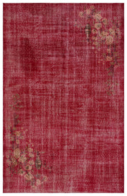 Atina Red Vintage Wool Handmade Area Rug 6'6" x 9'11"