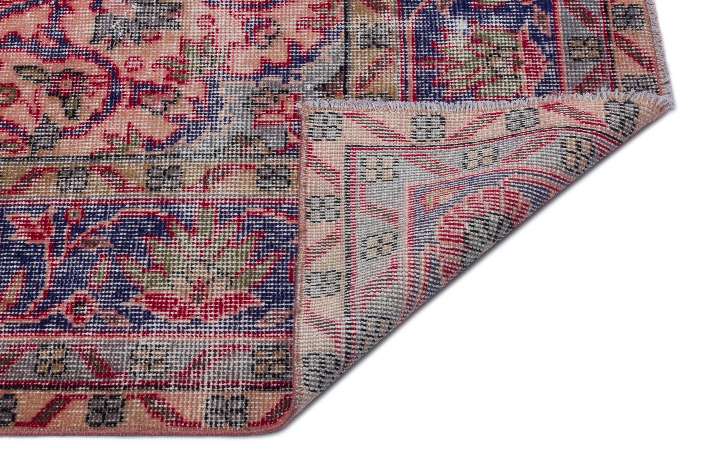 Atina Red Vintage Wool Handmade Area Rug 5'11" x 9'11"