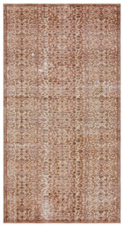Atina Beige Vintage Wool Handmade Area Rug 5'0" x 9'5"
