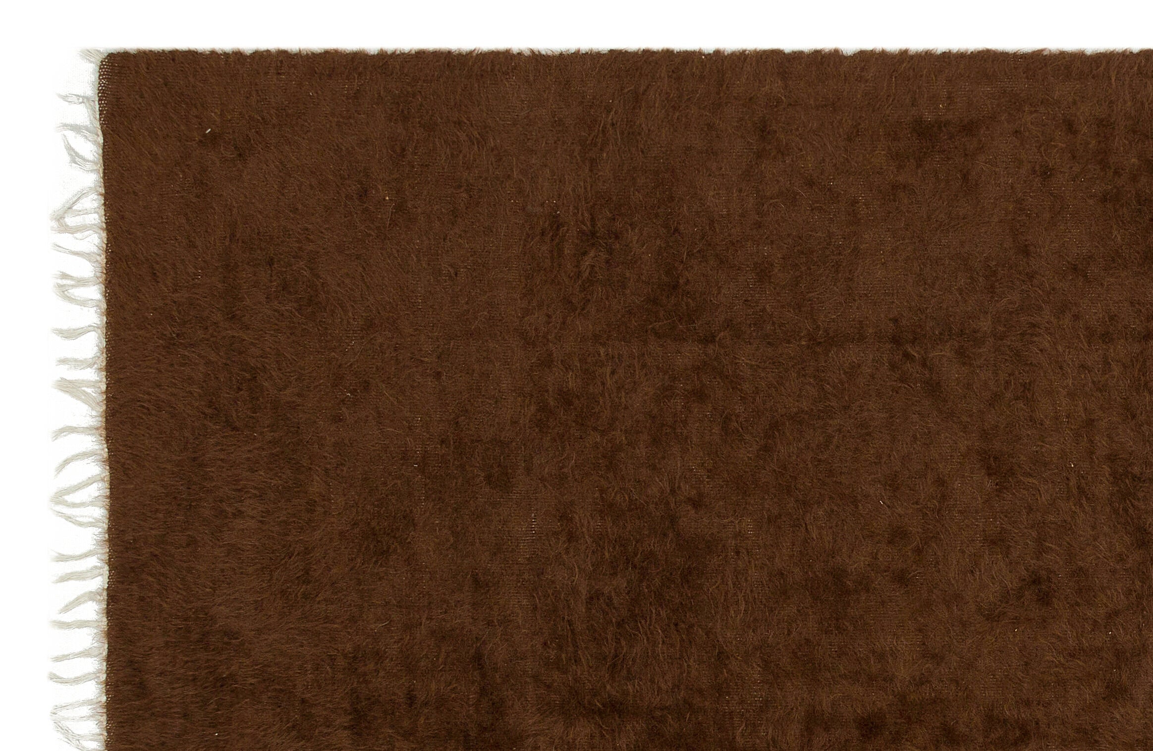 Girit Brown Geometric Wool Handmade Area Rug 4'4" x 6'7"