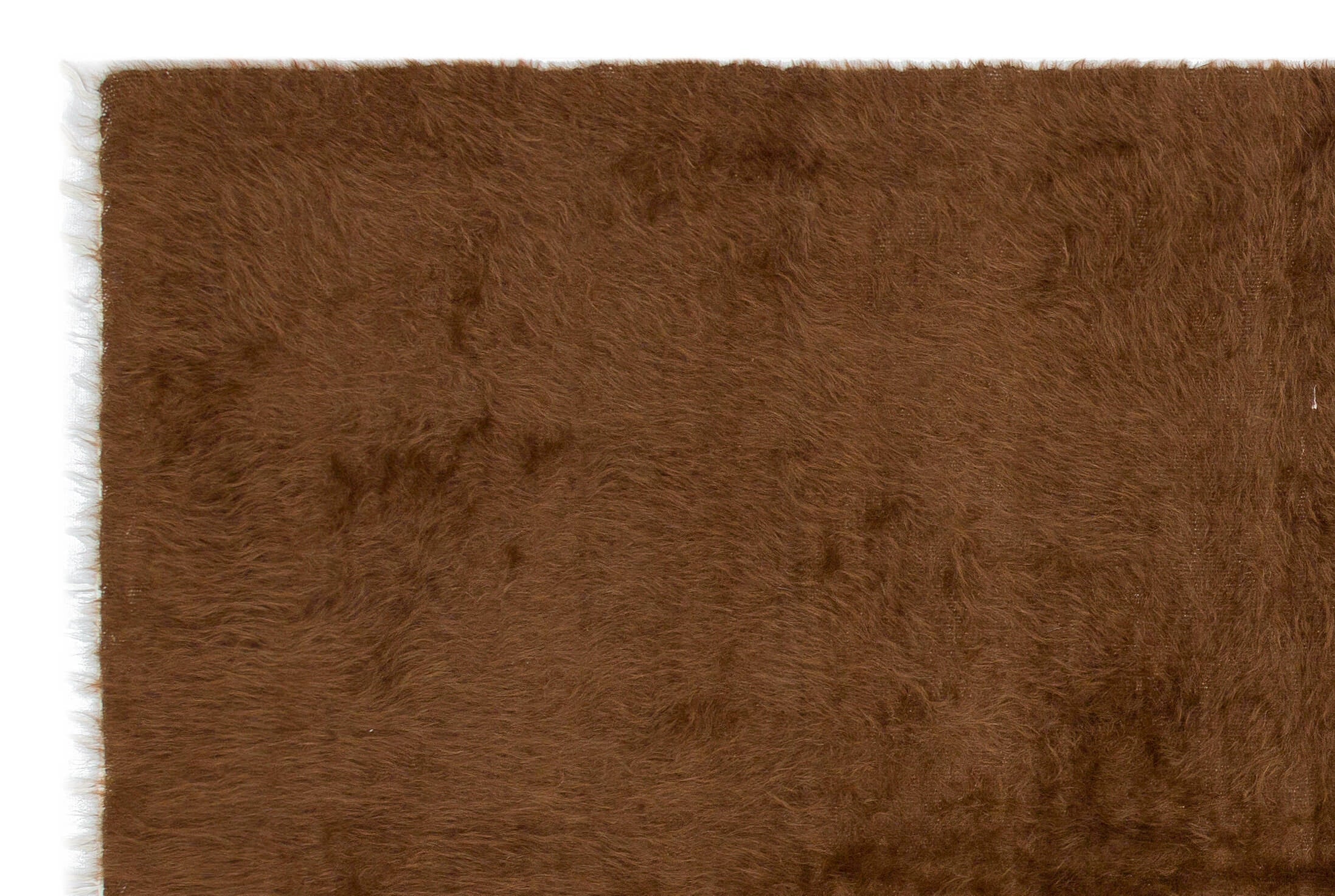 Girit Brown Geometric Wool Handmade Area Rug 4'2" x 6'3"