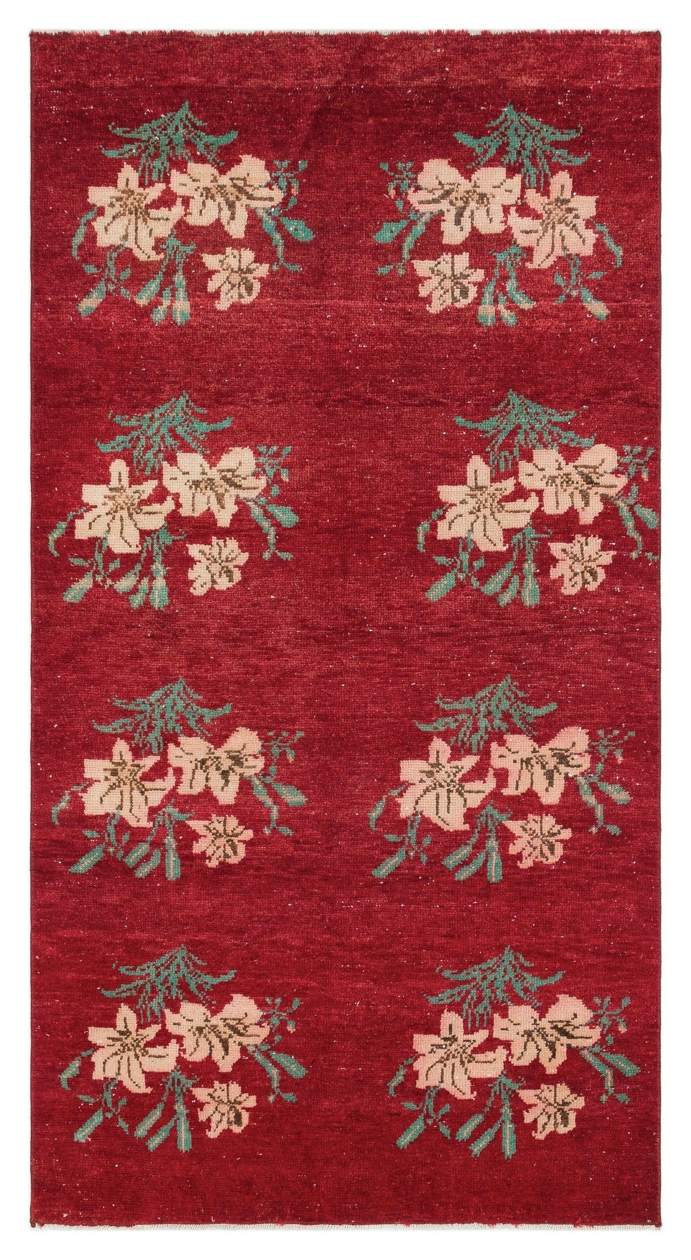 Kavala Red Classic Wool Handmade Area Rug 3'3" x 6'2"