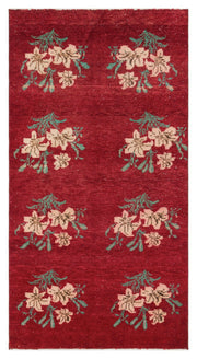 Kavala Red Classic Wool Handmade Area Rug 3'3" x 6'2"