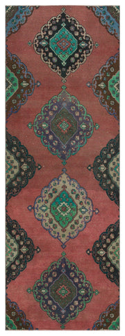 Kavala Red Classic Wool Handmade Area Rug 3'4" x 9'3"