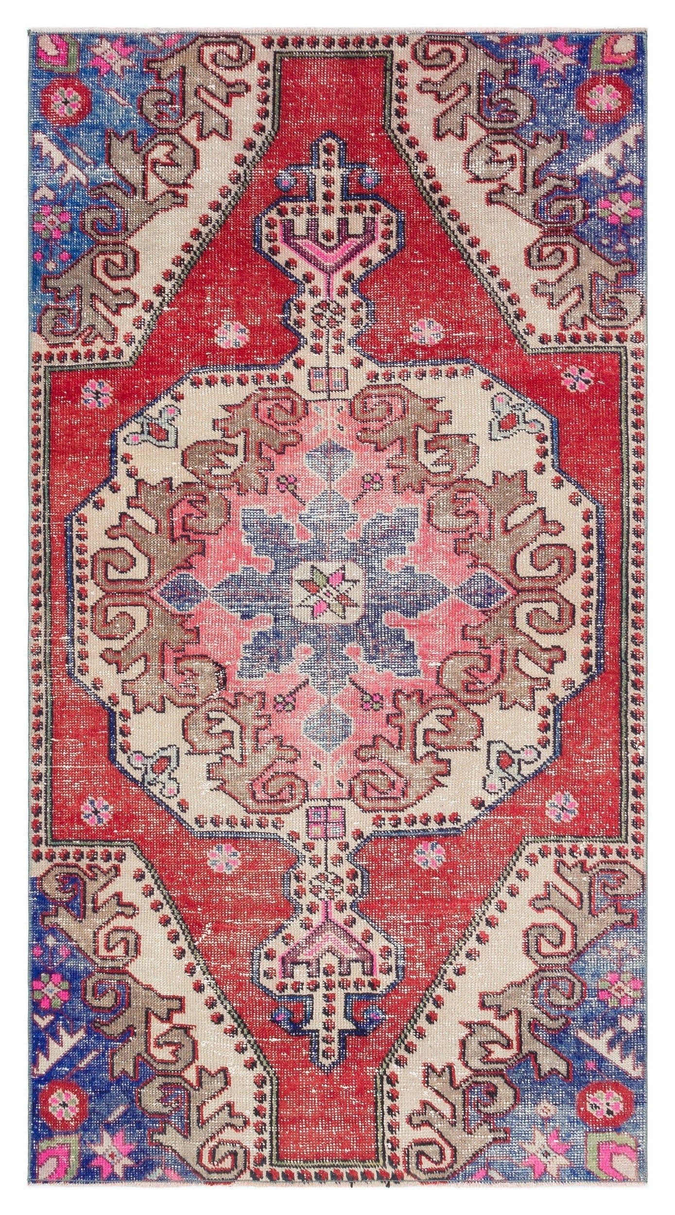 Kavala Red Classic Wool Handmade Area Rug 3'7" x 6'6"