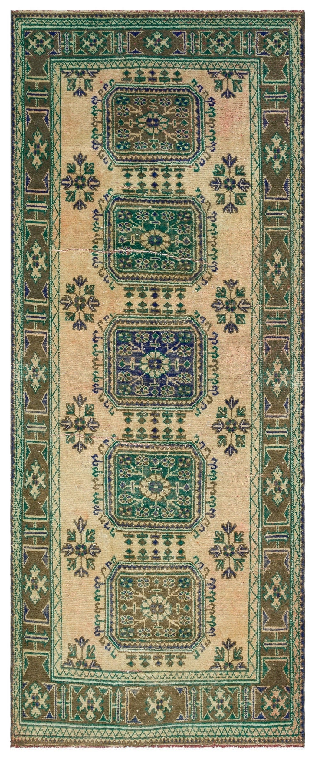 Kavala Red Classic Wool Handmade Area Rug 4'6" x 10'11"