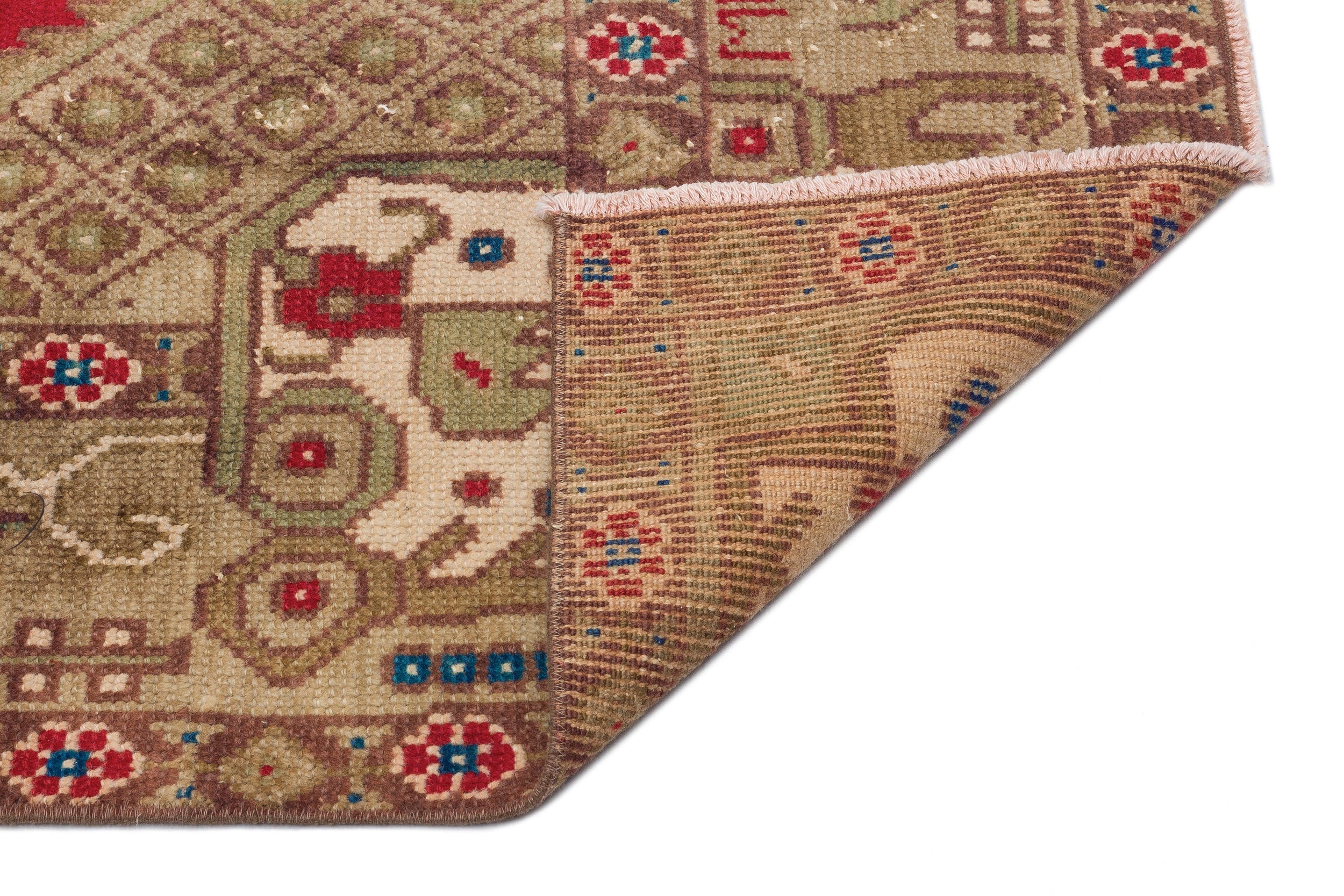 Wool Handmade Area Rug – Kavala Red Classic 5'10" x 7'9" Durable Vintage Style