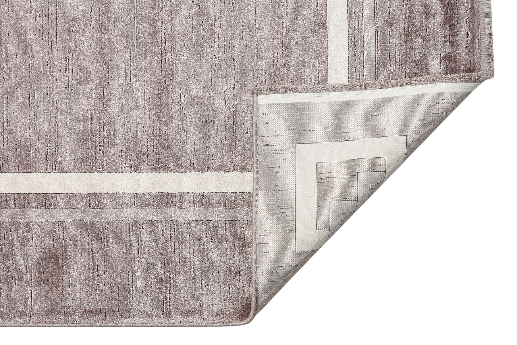 Machine Made Area Rug - Grey Frame Rug | Art Deco Carpet, Soft Texture, Easy To Clean