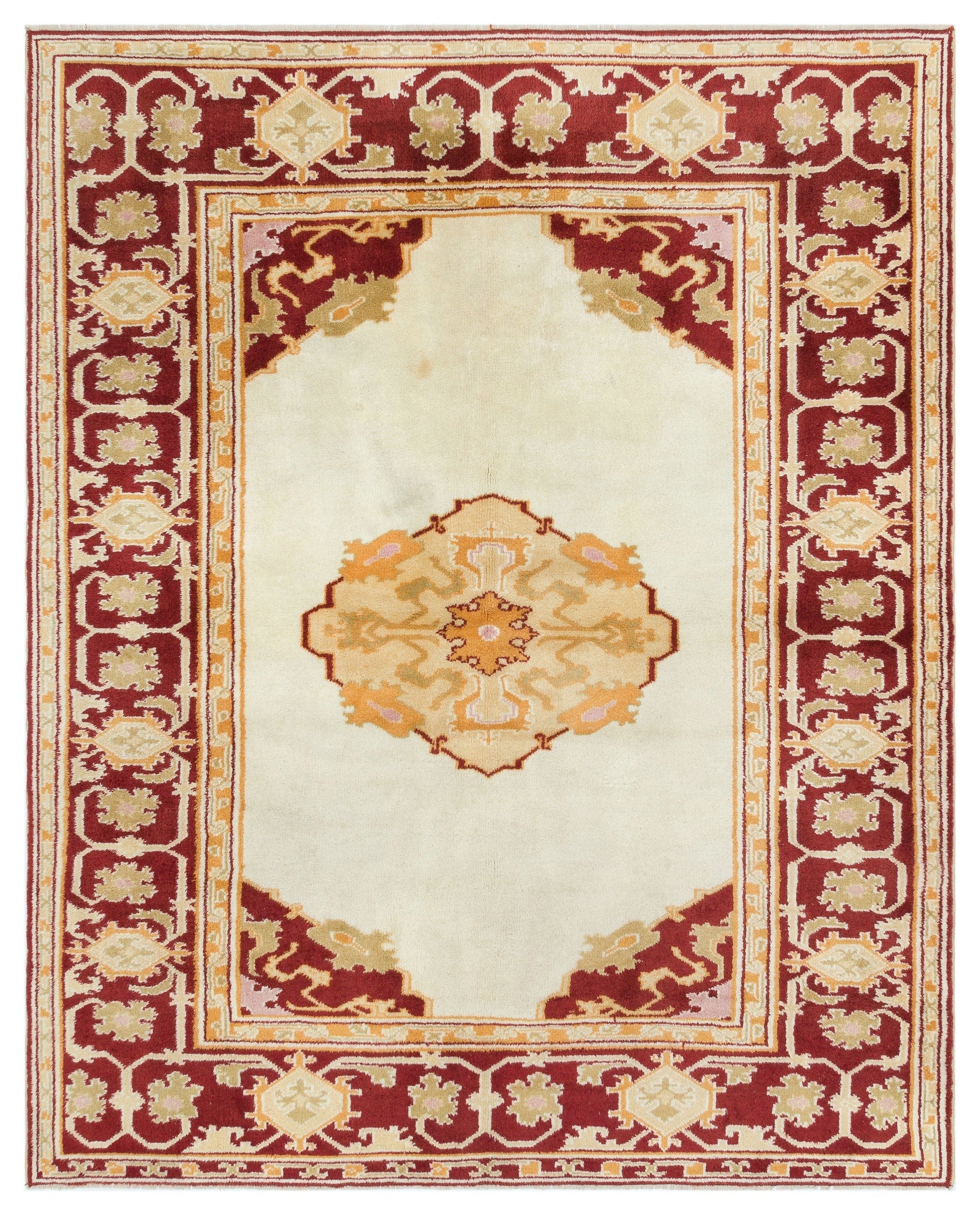 Kavala Red Classic Wool Handmade Area Rug 5'9" x 7'1"