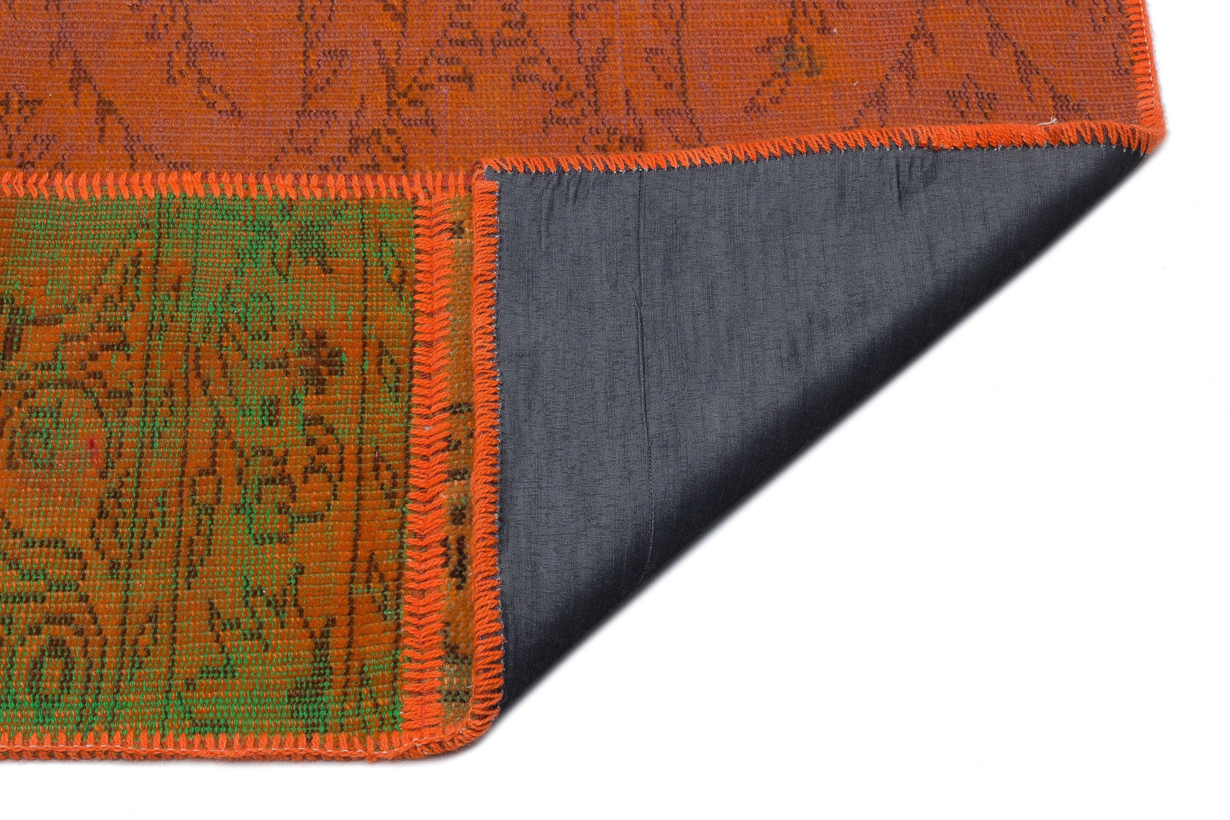 Iskece 33929 Orange Vintage Wool Handmade Area Rug 5'3" x 7'7"