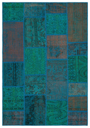 Iskece 33945 Patchwork Vintage Wool Handmade Area Rug 5'3" x 7'7"