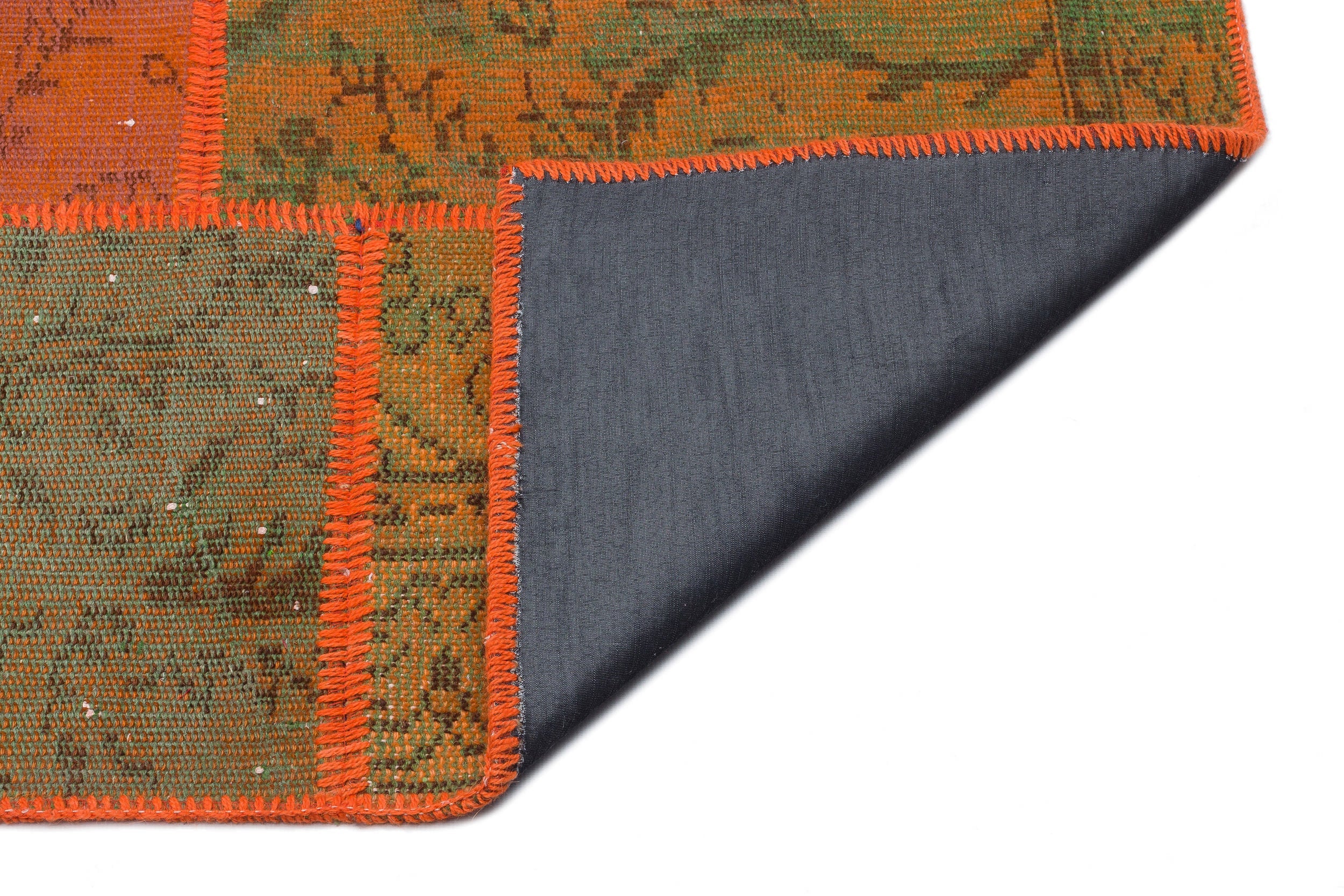 Iskece 33955 Orange Vintage Wool Handmade Area Rug 5'3" x 7'7"