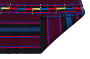 Girit 33996 Burgundy Striped Wool Handmade Area Rug 6'1" x 9'6"