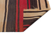 Girit Multy Striped Wool Handmade Area Rug 4'8" x 12'6"
