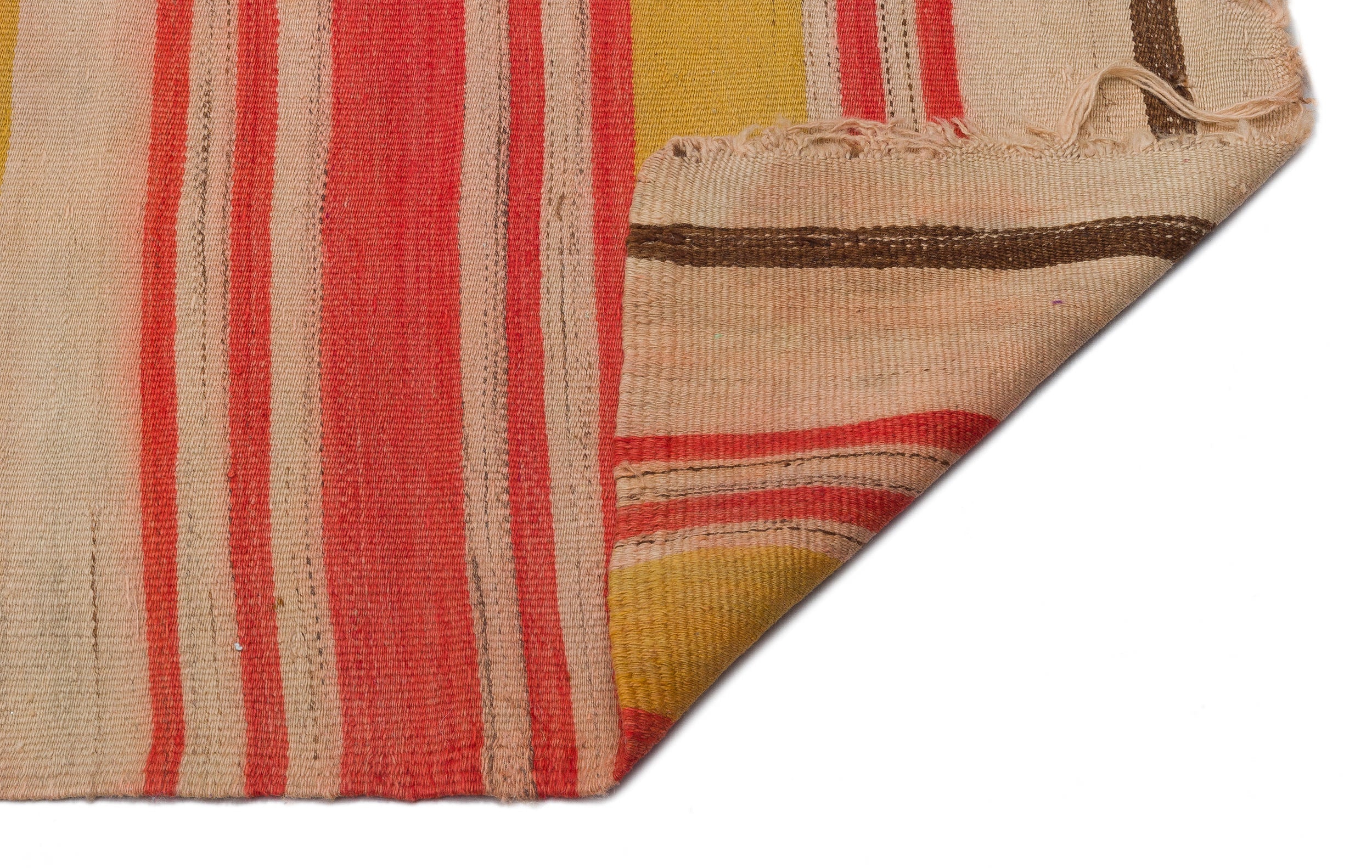 Girit Multy Striped Wool Handmade Area Rug 2'7" x 13'5"