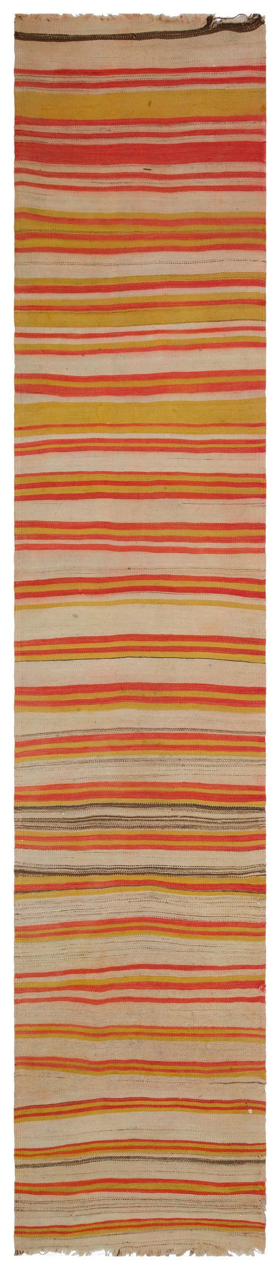 Girit Multy Striped Wool Handmade Area Rug 2'7" x 13'5"